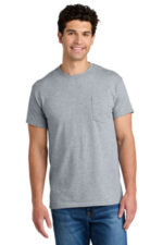 Gildan - DryBlend 50 Cotton/50 Poly Pocket T-Shirt. 8300 Sport Grey
