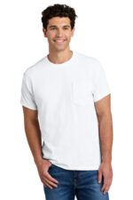 Gildan - DryBlend 50 Cotton/50 Poly Pocket T-Shirt. 8300 White