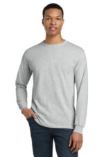 Gildan - DryBlend 50 Cotton/50 Poly Long Sleeve T-Shirt. 8400 Ash Grey