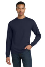 Gildan - DryBlend 50 Cotton/50 Poly Long Sleeve T-Shirt. 8400 Navy