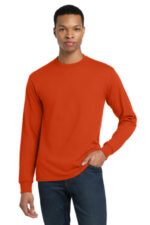 Gildan - DryBlend 50 Cotton/50 Poly Long Sleeve T-Shirt. 8400 Orange