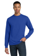 Gildan - DryBlend 50 Cotton/50 Poly Long Sleeve T-Shirt. 8400 Royal