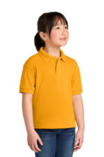 Gildan Youth DryBlend 6-Ounce Jersey Knit Sport Shirt. 8800B Gold
