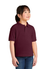 Gildan Youth DryBlend 6-Ounce Jersey Knit Sport Shirt. 8800B Maroon