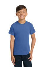 COMFORT COLORS Youth Heavyweight Ring Spun Tee. 9018 Flo Blue