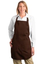 Port Authority Full-Length Apron with Pockets. A500 Coffee Bean