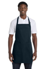Port Authority Full-Length Apron with Pockets. A500 Navy
