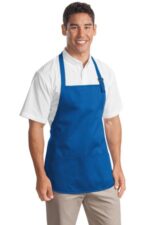 Port Authority Medium-Length Apron with Pouch Pockets. A510 Royal