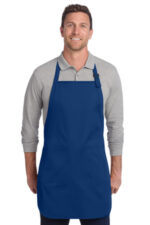 Port Authority Full-Length Two-Pocket Bib Apron. A600 Royal