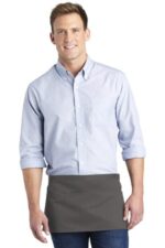 Port Authority Three-Pocket Waist Apron. A602 Charcoal