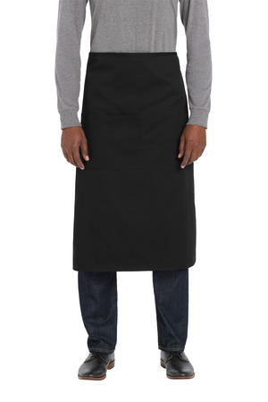 Port Authority Easy Care Full Bistro Apron with Stain Release. A701 Black