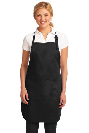 Port Authority Easy Care Full-Length Apron with Stain Release. A703 Black