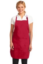 Port Authority Easy Care Full-Length Apron with Stain Release. A703 Red