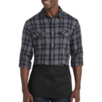 Port Authority Easy Care Reversible Waist Apron with Stain Release. A707 Black