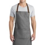 Port Authority Market Full-Length Bib Apron. A800 Ash Grey
