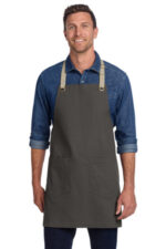 Port Authority Canvas Full-Length Two-Pocket Apron A815 Magnet/ Stone