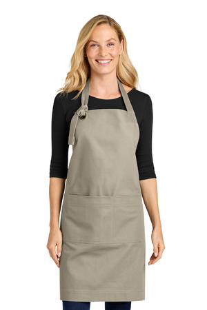 Port Authority Signature Heavy Twill Bib Apron A900 Sahara