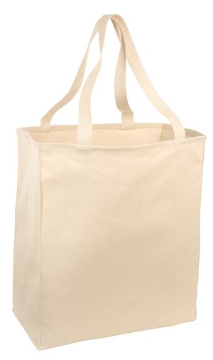 Port Authority Ideal Twill Over-the-Shoulder Grocery Tote. B110 Natural