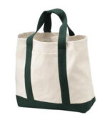 Port Authority - Ideal Twill Two-Tone Shopping Tote. B400 Natural/ Spruce