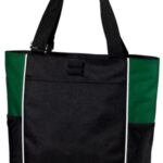 Port Authority Panel Tote. B5160 Black/ Hunter