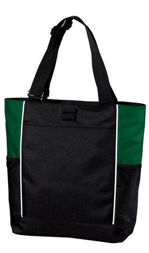 Port Authority Panel Tote. B5160 Black/ Hunter