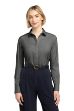 Brooks Brothers Women's Wrinkle-Free Stretch Pinpoint Shirt BB18001 Deep Black