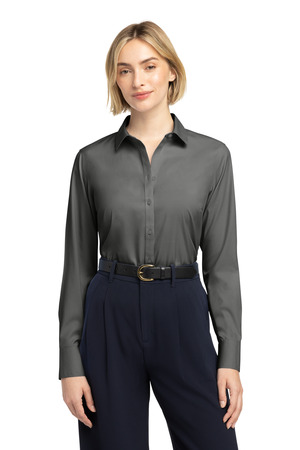 Brooks Brothers Women's Wrinkle-Free Stretch Pinpoint Shirt BB18001 Deep Black