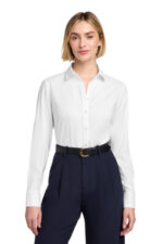 Brooks Brothers Women's Wrinkle-Free Stretch Pinpoint Shirt BB18001 White