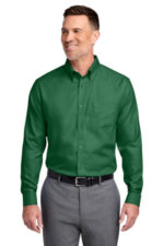 Brooks Brothers Wrinkle-Free Stretch Nailhead Shirt BB18002 Club Green