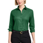 Brooks Brothers Women's Wrinkle-Free Stretch Nailhead Shirt BB18003 Club Green