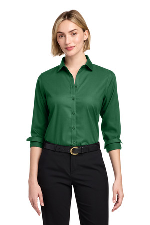 Brooks Brothers Women's Wrinkle-Free Stretch Nailhead Shirt BB18003 Club Green