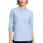 Brooks Brothers Women's Casual Oxford Cloth Shirt BB18005 Newport Blue