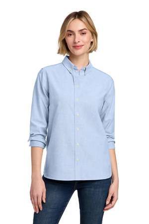 Brooks Brothers Women's Casual Oxford Cloth Shirt BB18005 Newport Blue
