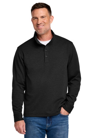 Brooks Brothers Mid-Layer Stretch 1/2-Button BB18202 Black Heather