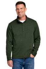 Brooks Brothers Mid-Layer Stretch 1/2-Button BB18202 Pine Heather
