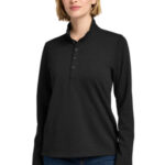 Brooks Brothers Women's Mid-Layer Stretch 1/2-Button BB18203 Black Heather