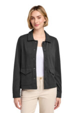 Brooks Brothers Women's Mid-Layer Stretch Button Jacket BB18205 Windsor Grey Heather