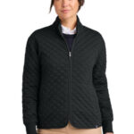 Brooks Brothers Women's Diamond Quilt Full-Zip BB18213 Deep Black