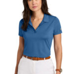 Brooks Brothers Women's Mesh Pique Performance Polo BB18221 Charter Blue