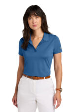 Brooks Brothers Women's Mesh Pique Performance Polo BB18221 Charter Blue