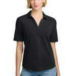 Brooks Brothers Women's Pinpoint Pique Polo BB18223 Deep Black