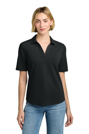 Brooks Brothers Women's Pinpoint Pique Polo BB18223 Deep Black