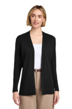 Brooks Brothers Women's Cotton Stretch Long Cardigan Sweater BB18403 Deep Black