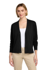 Brooks Brothers Women's Cotton Stretch Cardigan Sweater BB18405 Deep Black
