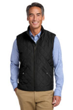 Brooks Brothers Quilted Vest BB18602 Deep Black