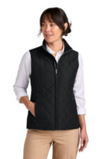 Brooks Brothers Women's Quilted Vest BB18603 Deep Black