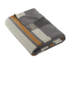 Brooks Brothers Heritage Blanket BB19000 Shadow Grey/ Marshmallow/ Tan