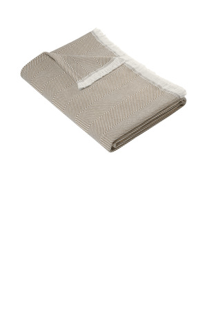 Brooks Brothers Coastal Throw BB19001 Ledger Khaki/ Parchment