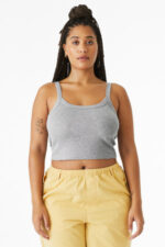 BELLA+CANVAS Women's Micro Rib Spaghetti Strap Tank BC1012 Athletic Heather