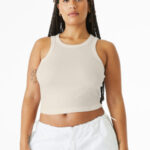 BELLA+CANVAS Women's Micro Rib Racer Tank BC1019 Solid Natural Blend